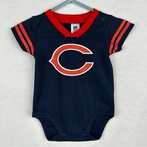 Chicago Bears Toddler Baby Jersey Bodysuit 3-6 Months NFL Blue Orange Snaps
